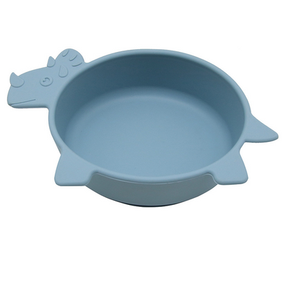 Soft Silicone Baby Bowl with Dinosaur Design