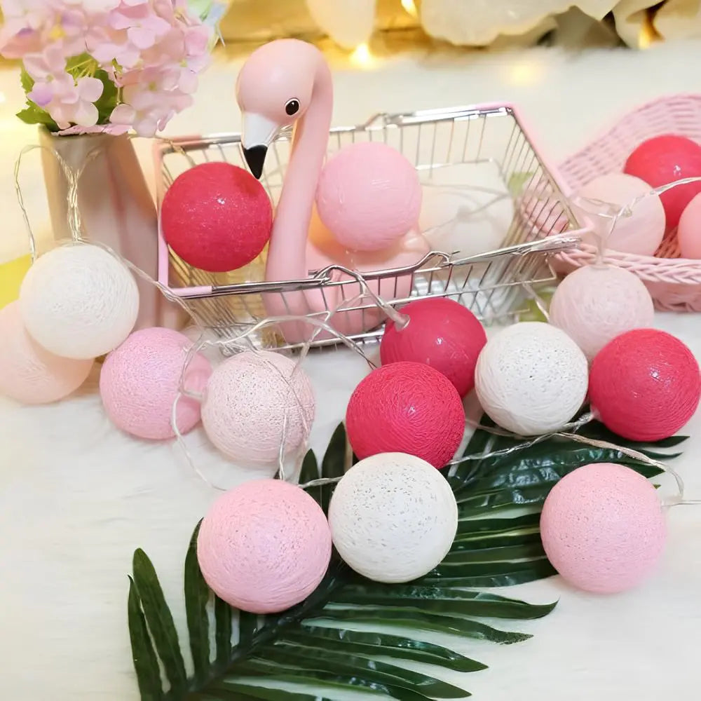 Fluffy White Cotton String Decor