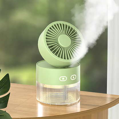 Portable Compact USB Mist Fan with Light
