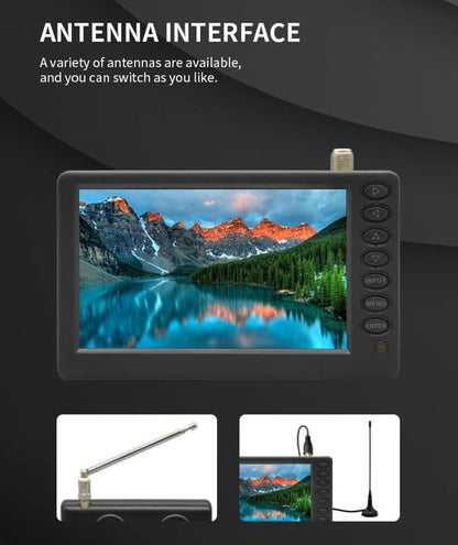 Compact Rechargeable 9 LED Portable TV