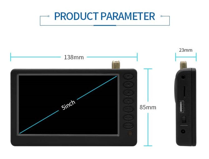 Compact Rechargeable 9 LED Portable TV