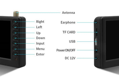 Compact Rechargeable 9 LED Portable TV