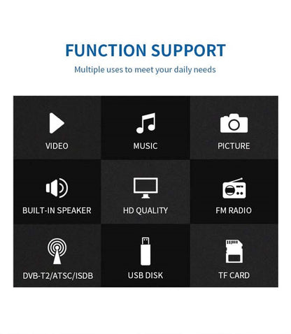 Compact Rechargeable 9 LED Portable TV