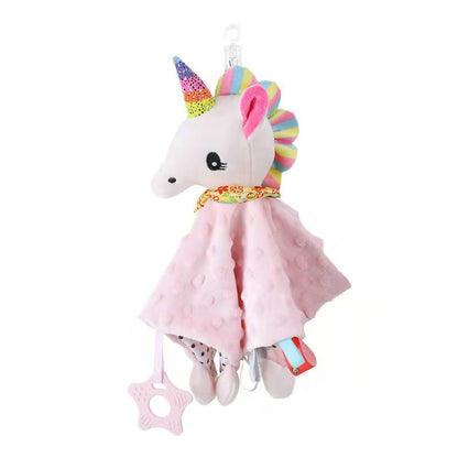 Soft Teddy Security Blanket with Rattle Toy - Fesara