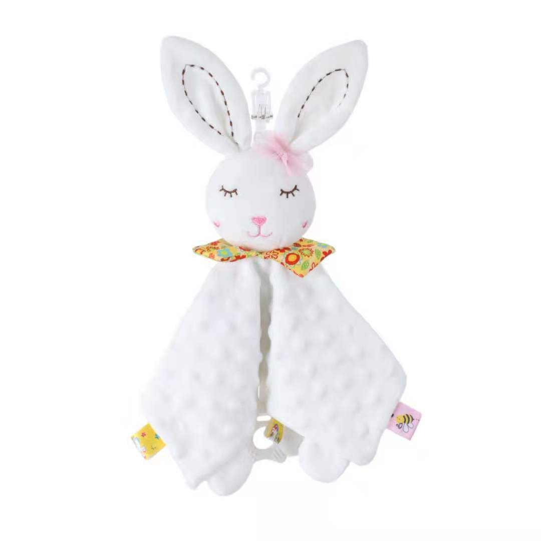 Soft Teddy Security Blanket with Rattle Toy