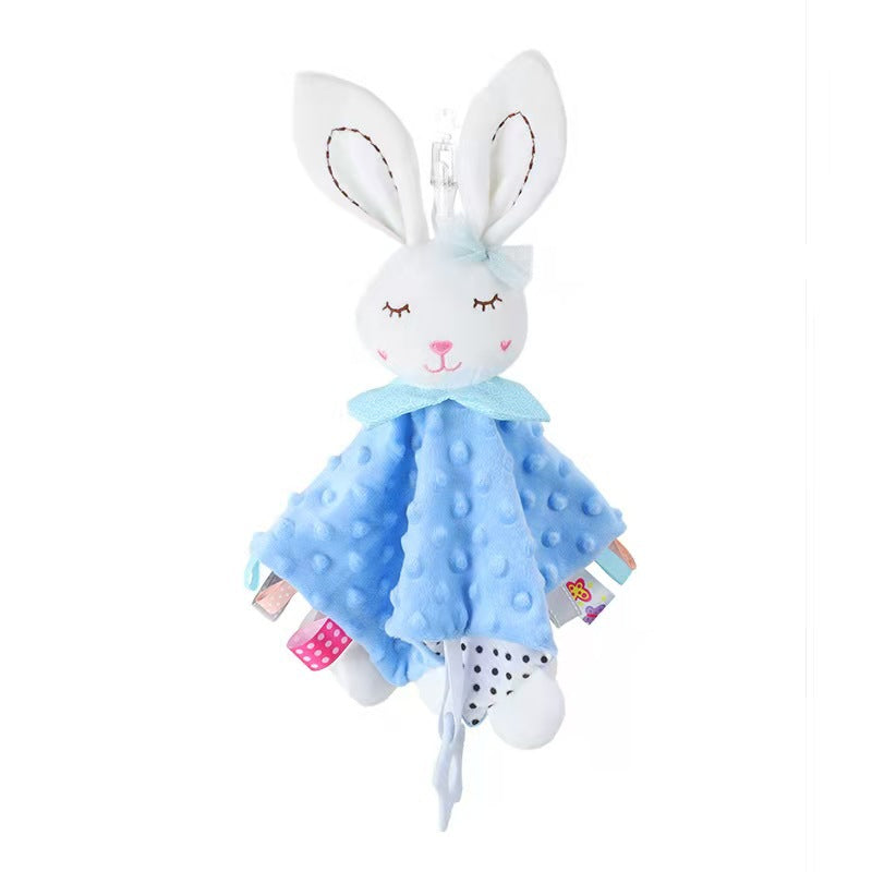 Soft Teddy Security Blanket with Rattle Toy