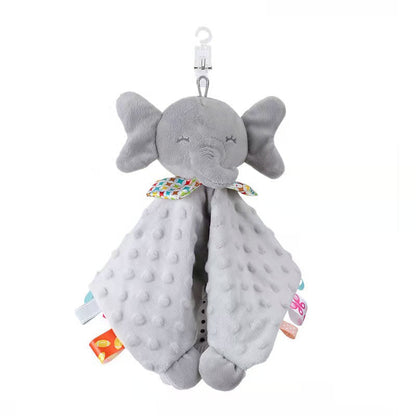 Soft Teddy Security Blanket with Rattle Toy