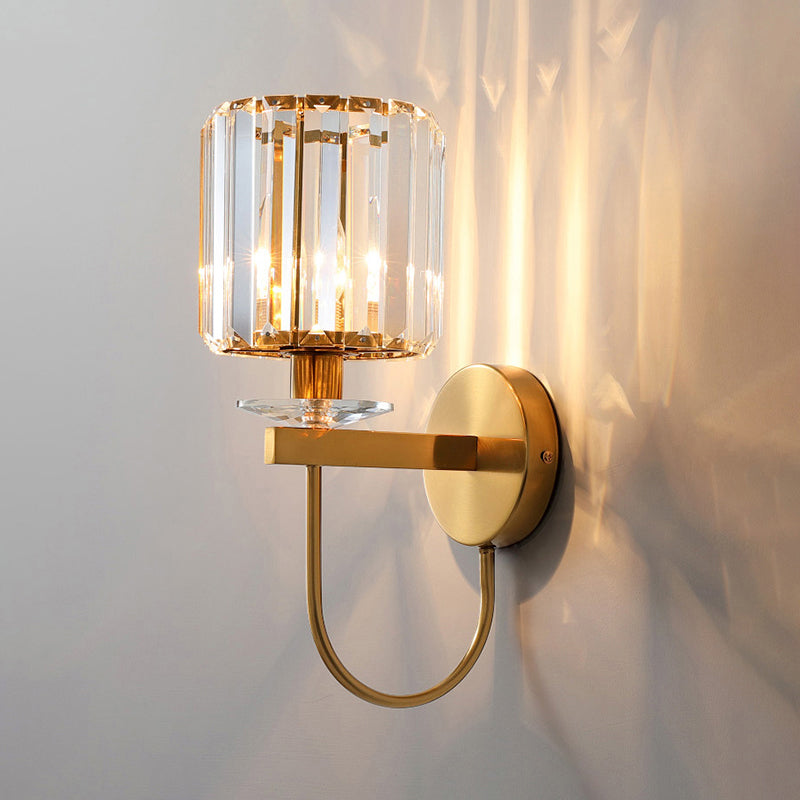 Stylish Crystal Glass Wall Light - Modern Cylinder Lamp