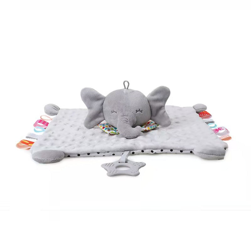 Soft Teddy Security Blanket with Rattle Toy