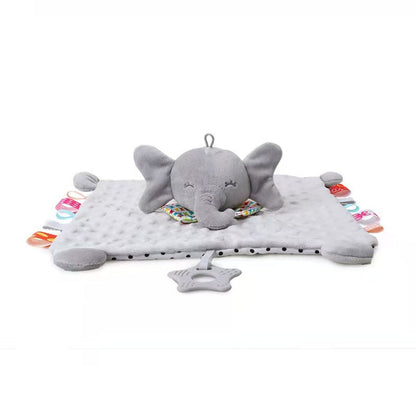Soft Teddy Security Blanket with Rattle Toy