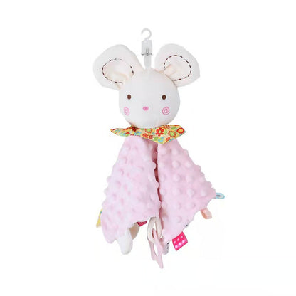 Soft Teddy Security Blanket with Rattle Toy