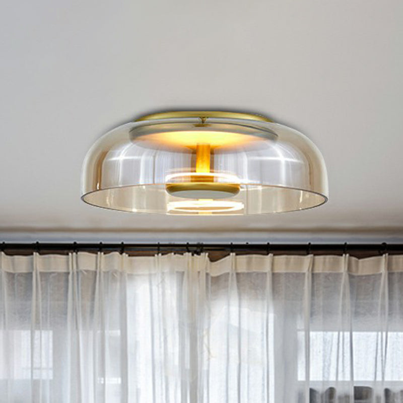 Elegant Glass Crystal Ceiling Light Fixture - Fesara