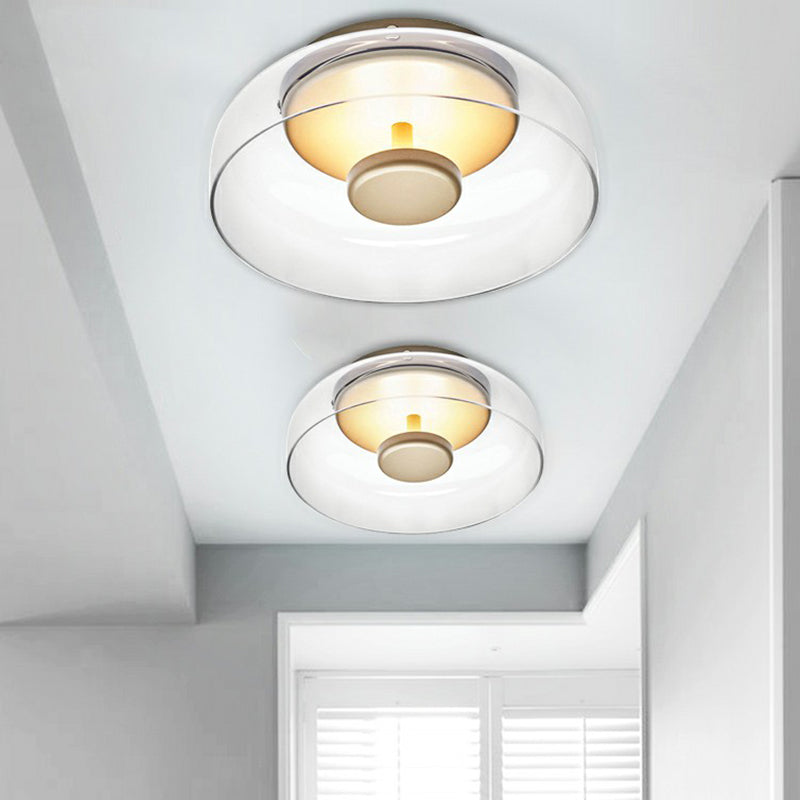 Elegant Glass Crystal Ceiling Light Fixture