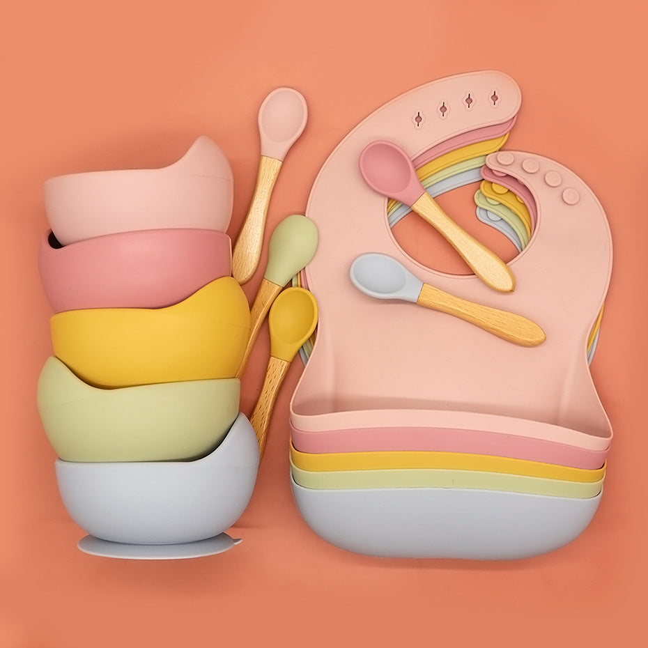 Soft Baby Silicone Feeding Set