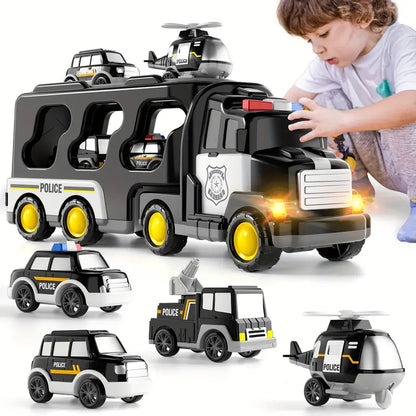 Fun Kids Police Truck Toy with Lights and Sounds - Fesara