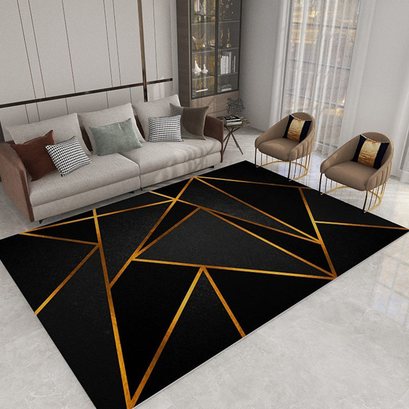 Stylish Geometric Pattern Rug Multicolor Polypropylene Living Room Rug