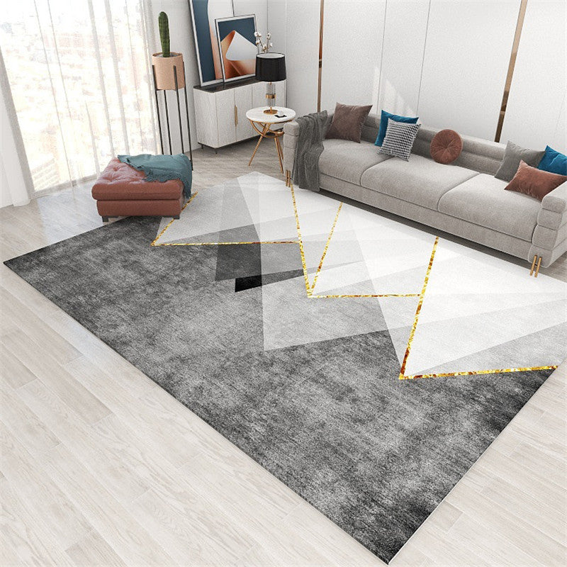 Stylish Geometric Pattern Rug Multicolor Polypropylene Living Room Rug