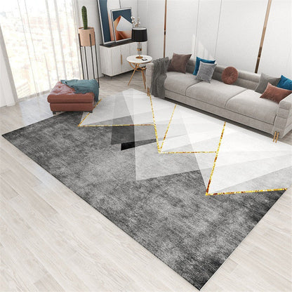 Stylish Geometric Pattern Rug Multicolor Polypropylene Living Room Rug