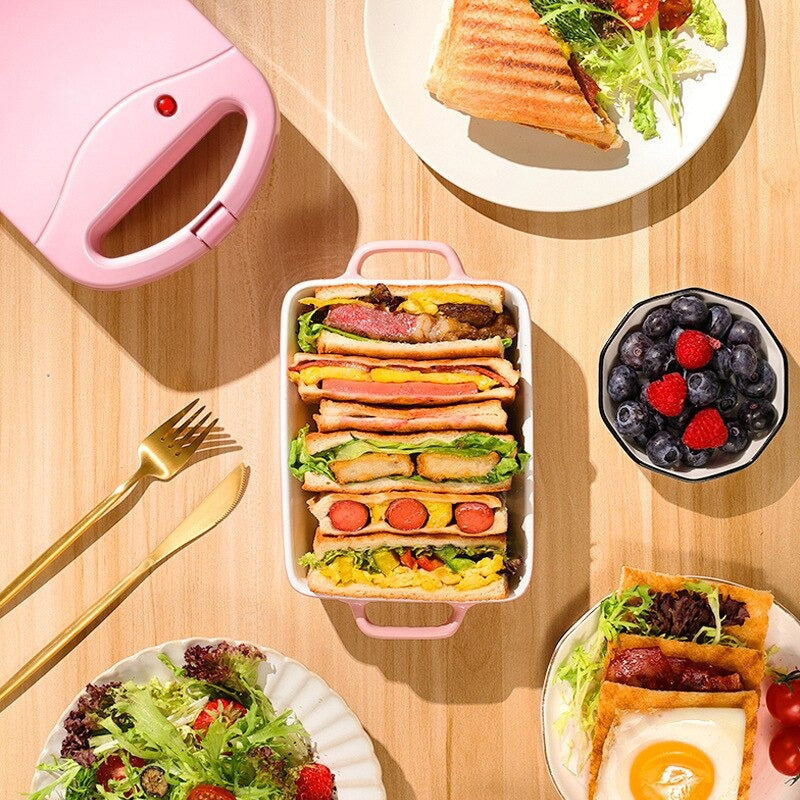 Compact 2-in-1 Breakfast Toaster & Sandwich Maker