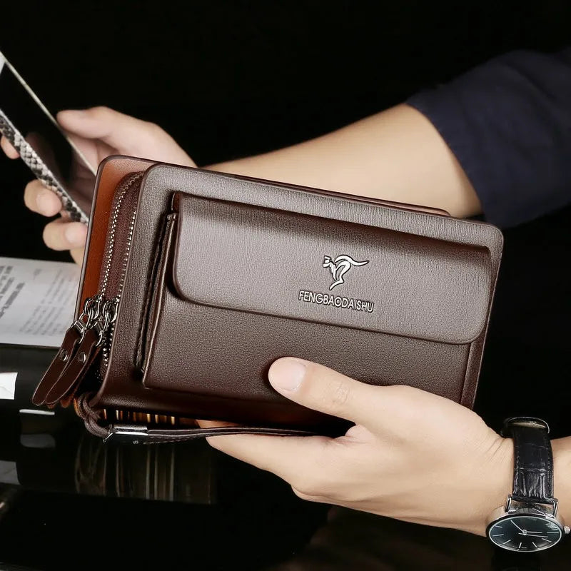 Classic Leather Clutch Wallet for Men