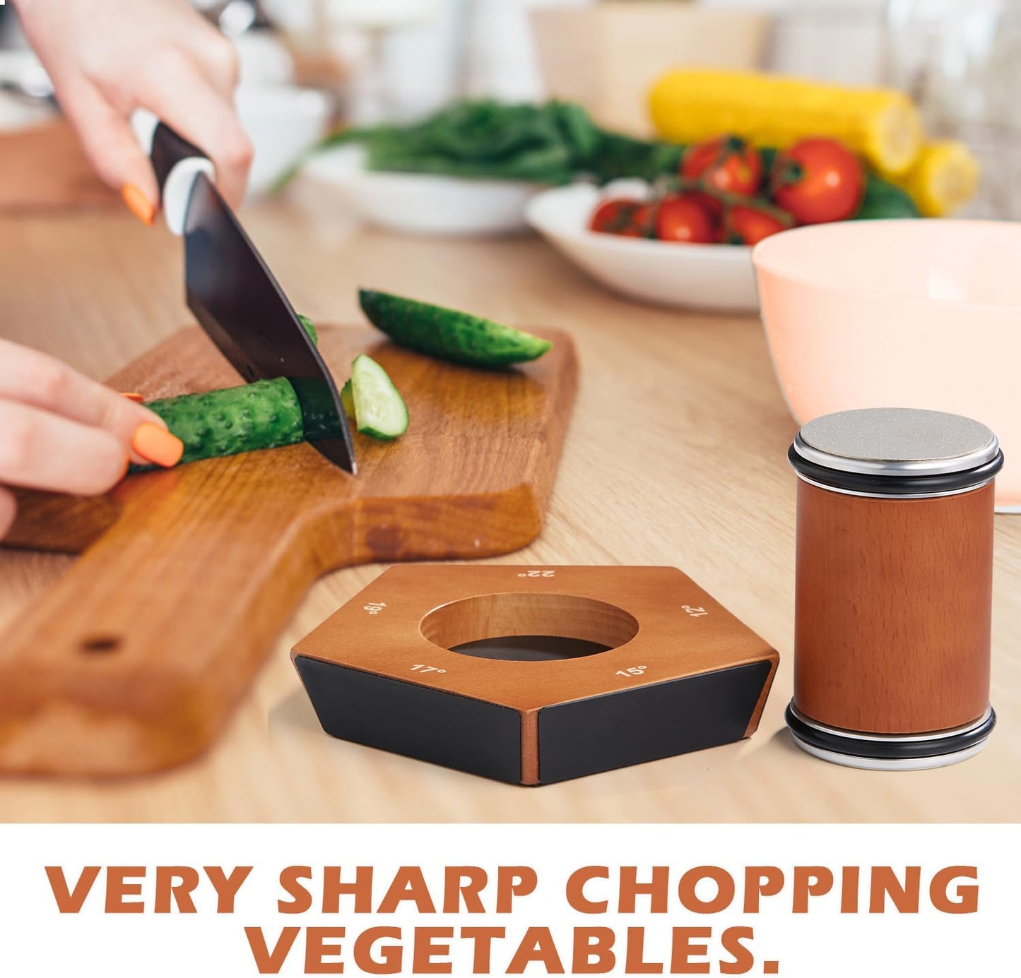 Easy Use Diamond Knife Sharpener - Compact Sharpening Tool