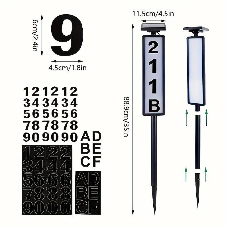 Outdoor Solar Address Sign with Double LED Lights