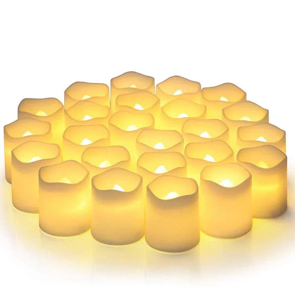 Warm LED Tea Light Candles for Home Ambiance - Fesara