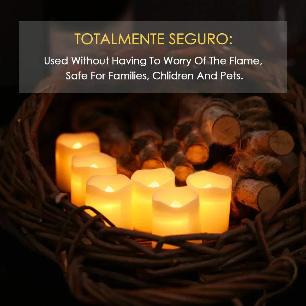 Warm LED Tea Light Candles for Home Ambiance
