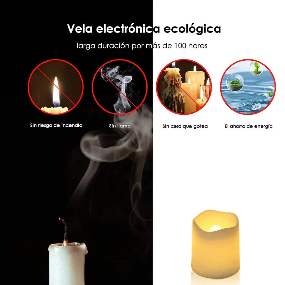 Warm LED Tea Light Candles for Home Ambiance