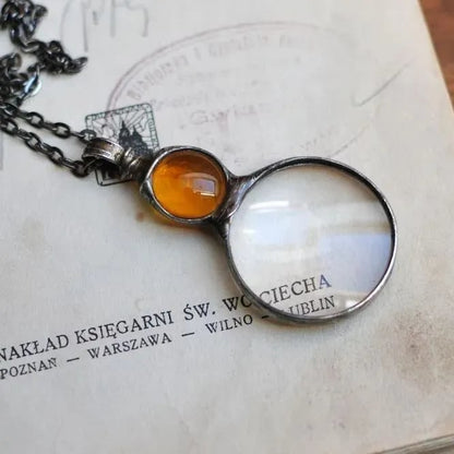 Elegant Magnifier Pendant Necklace