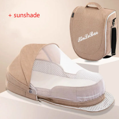 Portable Baby Travel Bed with Net and Carry Bag