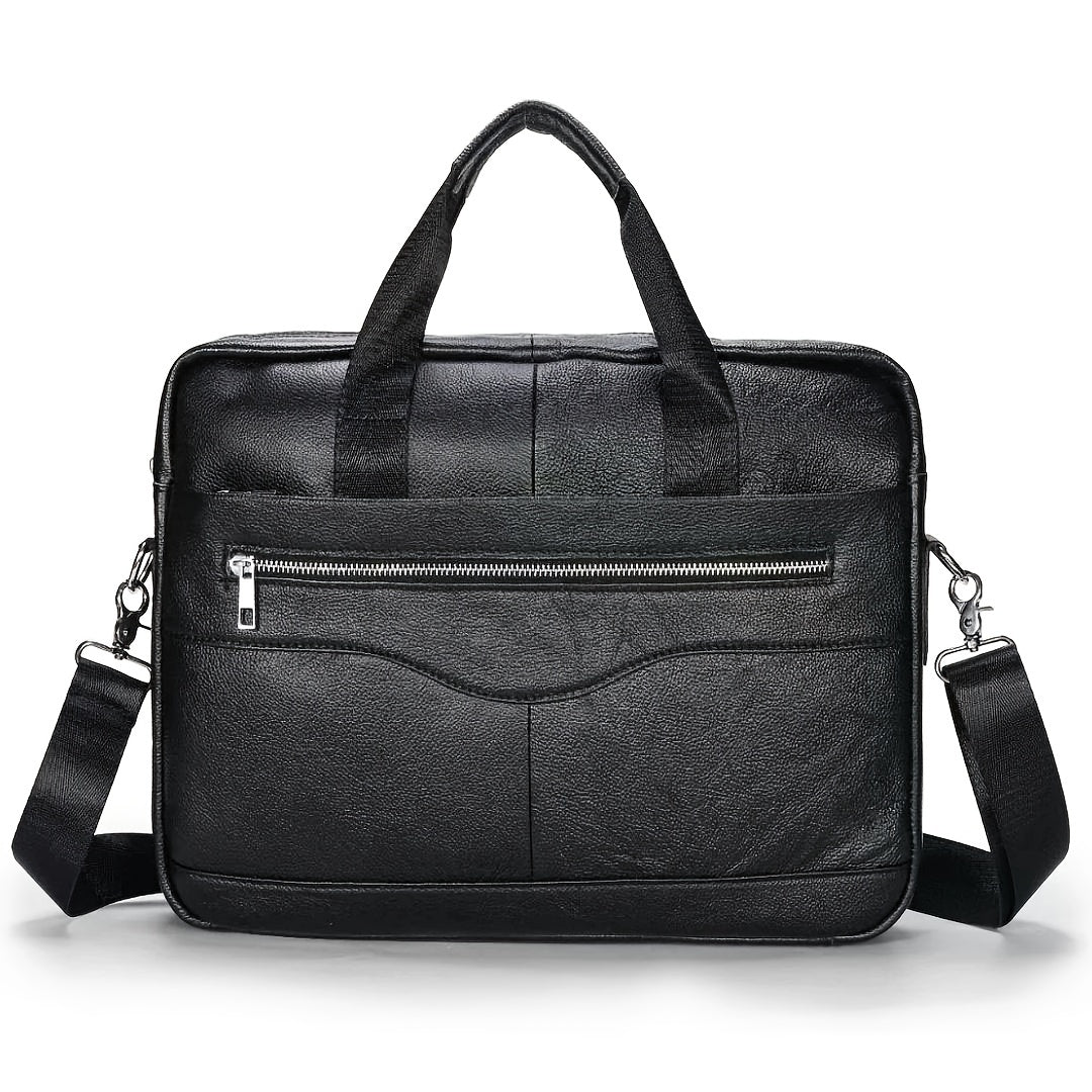 Authentic Leather Mens Crossbody Bag - Adjustable Strap