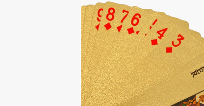 Luxury Gold Coated Poker Card Set with Case Option