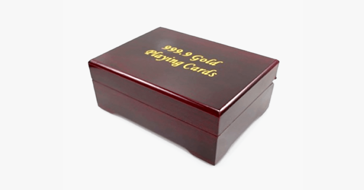 Luxury Gold Coated Poker Card Set with Case Option