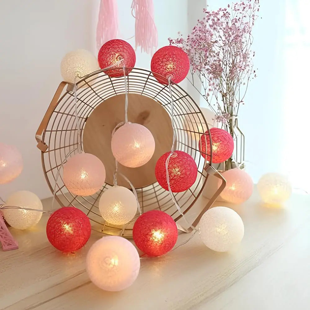 Fluffy White Cotton String Decor