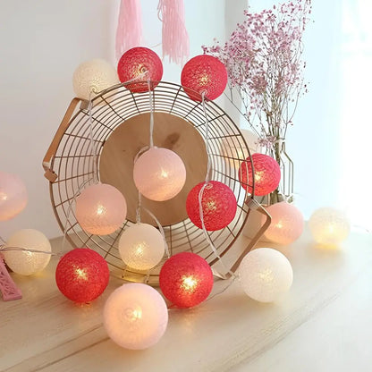 Fluffy White Cotton String Decor