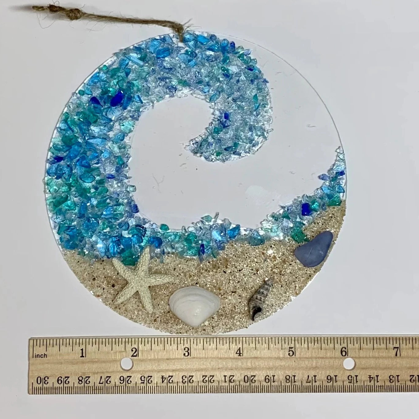 Coastal Sea Glass Wave Decoration