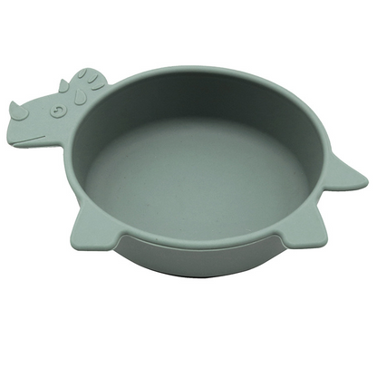 Soft Silicone Baby Bowl with Dinosaur Design