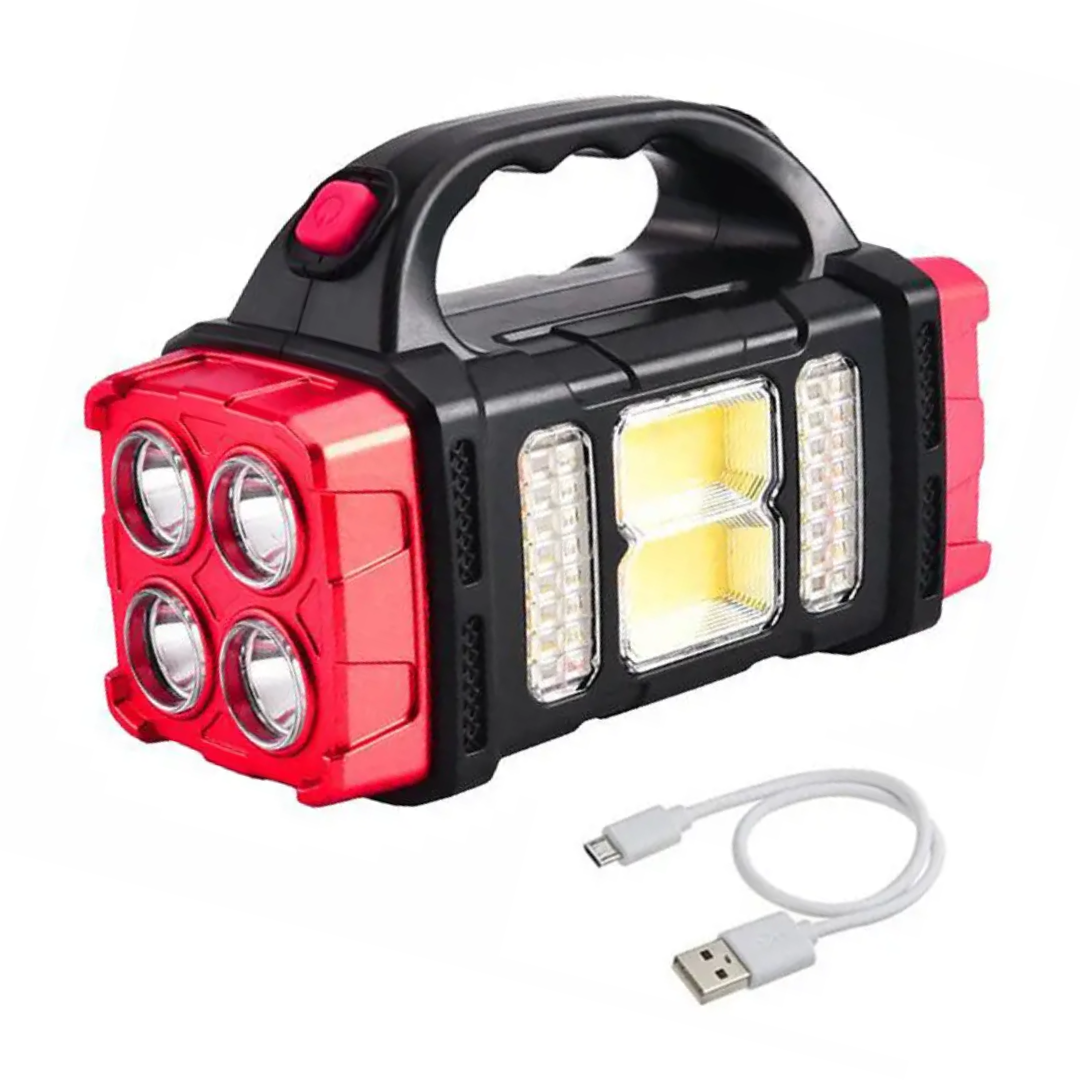 Compact 4-in-1 LED Flashlight Power Bank