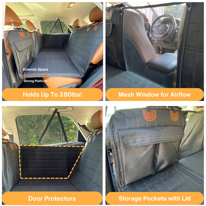 Pet Car Back Seat Extender with Door Protectors