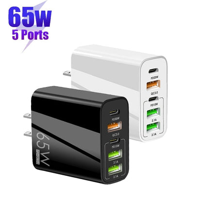 Fast 65W USB Charger Adapter - US Plug