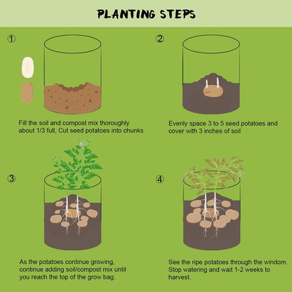 Heavy Duty Garden Planter Bags for Potato Growing