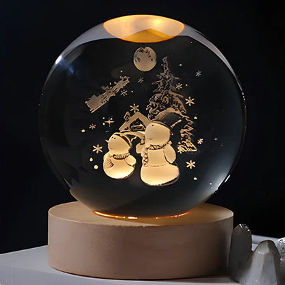 Sparkling Glass Globe Table Lamp