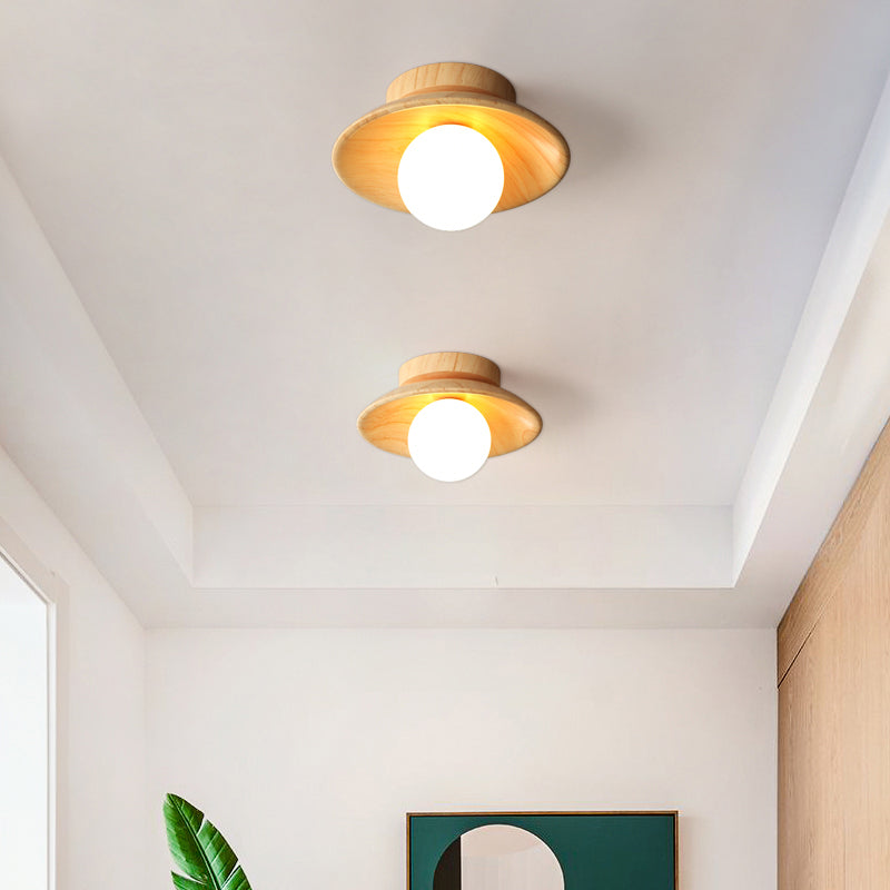 Rustic Wooden Ceiling Light Fixture - Fesara