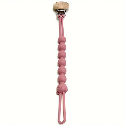 Soft Baby Pacifier Clip with Bear Charm