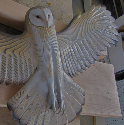 Rustic Wooden Owl Wall Art Decoration