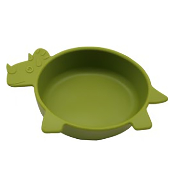 Soft Silicone Baby Bowl with Dinosaur Design