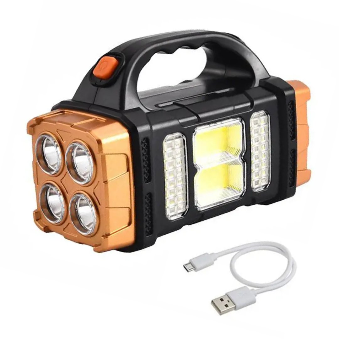 Compact 4-in-1 LED Flashlight Power Bank