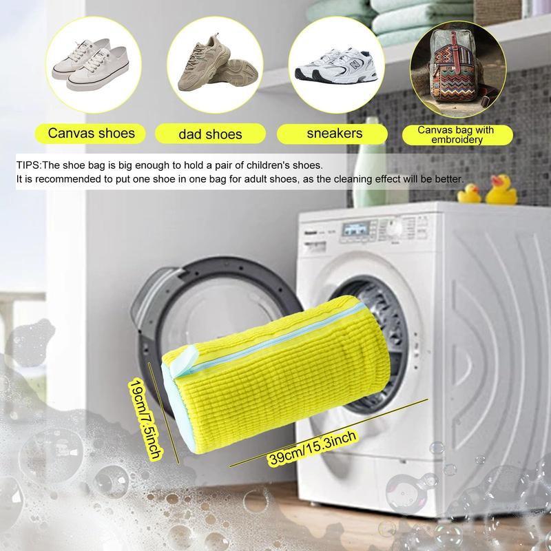 Soft Microfiber Shoe Laundry Bag - Gentle Machine Wash Protector