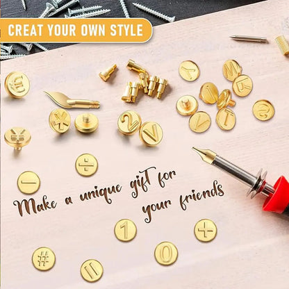 Personalized Metal Stamping Kit for Wood and Leather Crafting
